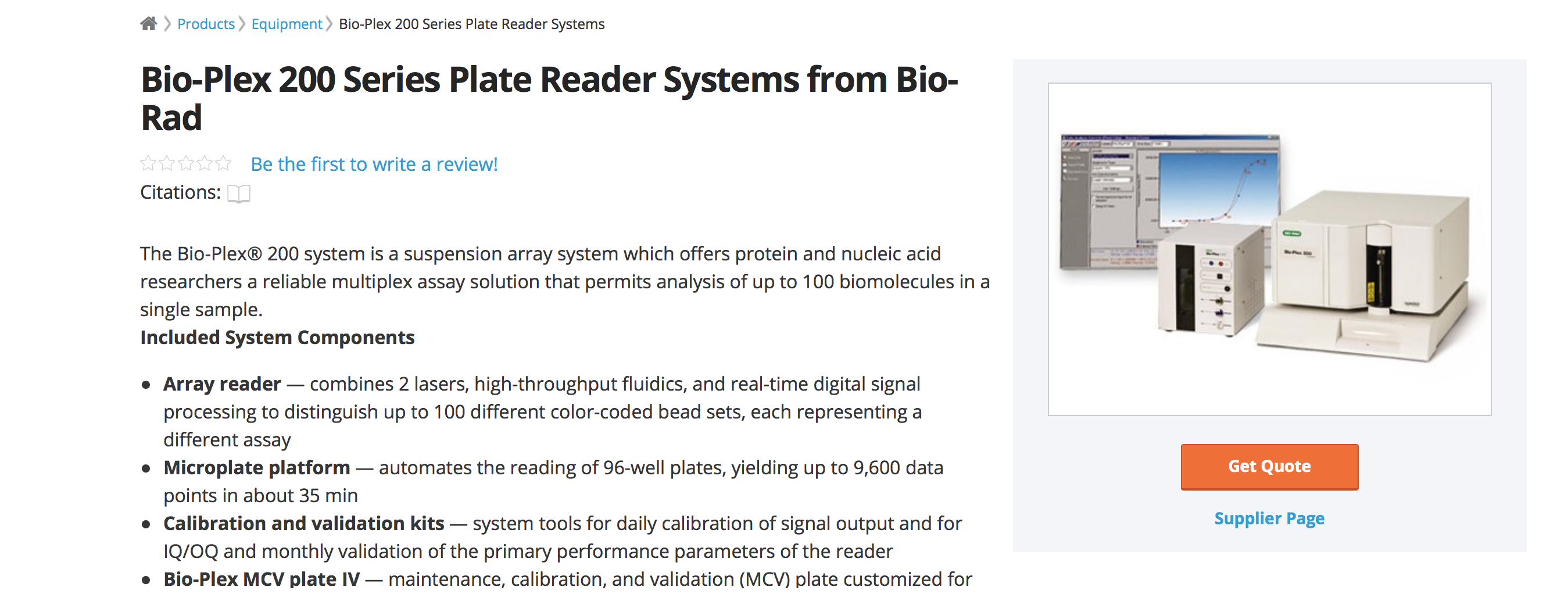 BIORAD BIOPLEX 200 Analyzer used