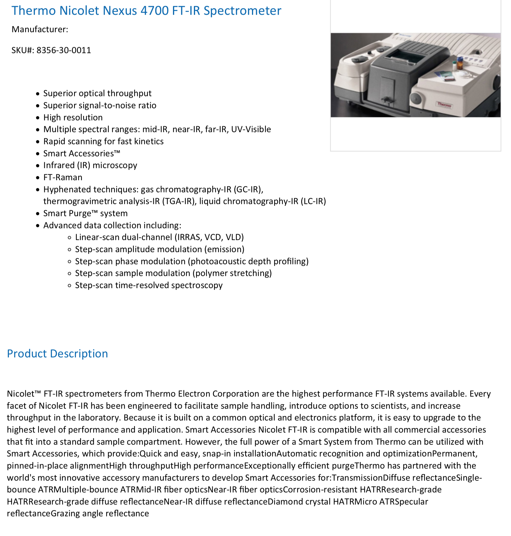 Thermo Nicolet 4700