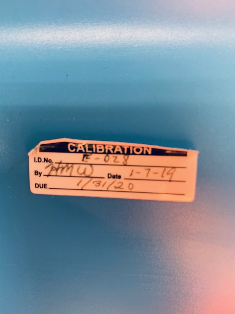 BYK 7030 BYK-MAC i Calibration Sticker